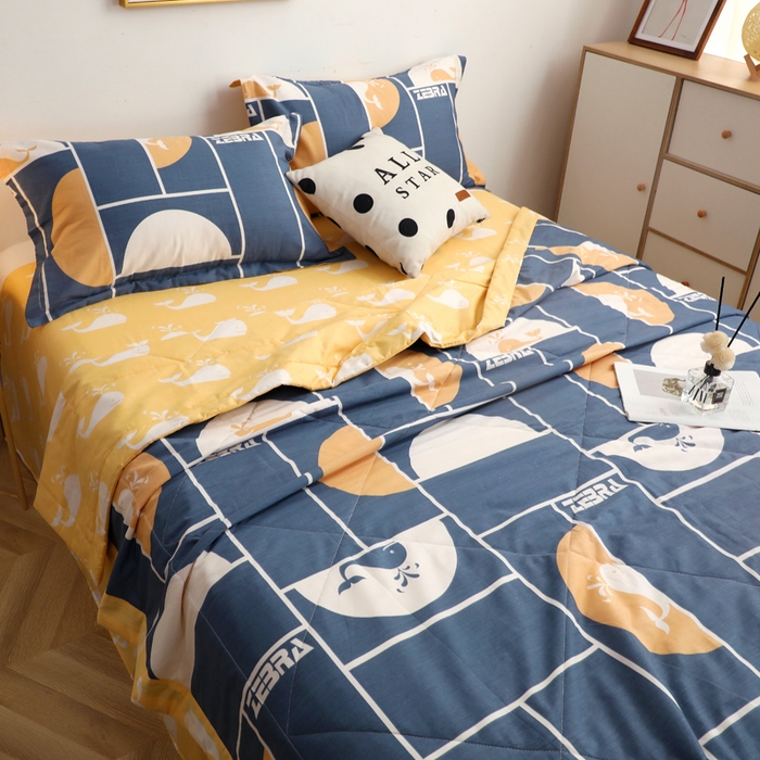 91家纺网 家纺一手货源 找家纺 贝兰仙奴 2025春夏新款全棉印花夏被夏凉被空调被 海洋物语