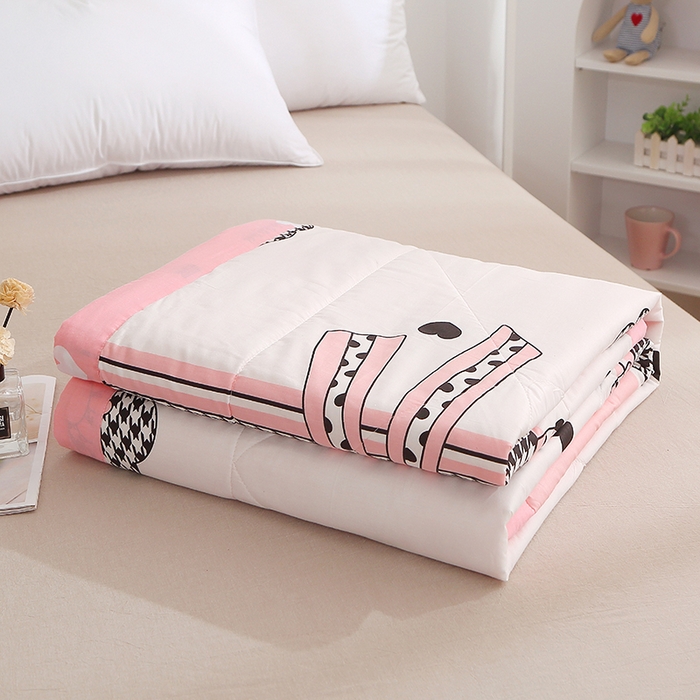 贝兰仙奴 2025春夏新款全棉印花夏被夏凉被空调被 蝴蝶结