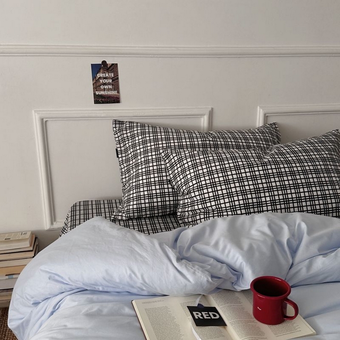 91家纺网 家纺一手货源 找家纺 （总）柚可家居 2025新款40支斜纹全棉亲肤四件套-伦敦学院