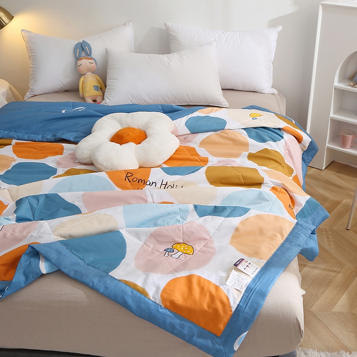 91家纺网 家纺一手货源 找家纺 贝兰仙奴 2025春夏新款全棉印花夏被夏凉被空调被 卡贝拉