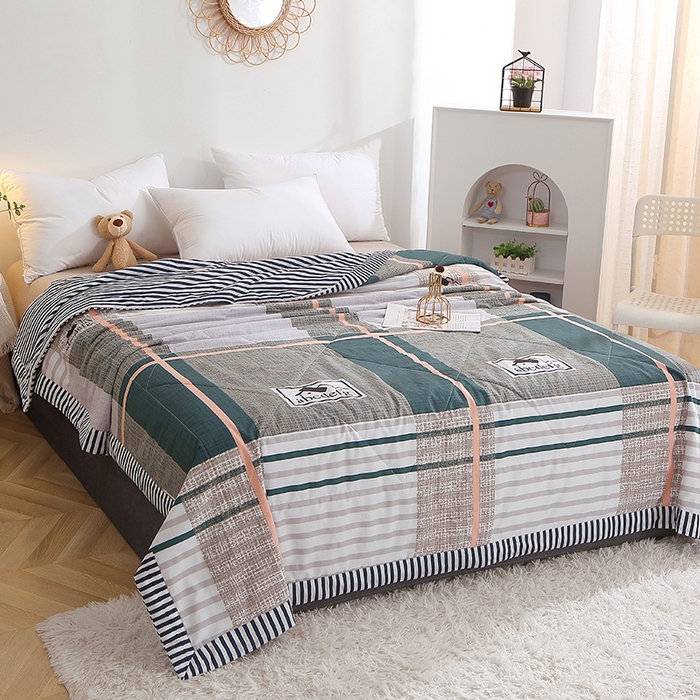 91家纺网 家纺一手货源 找家纺 贝兰仙奴 2025春夏新款全棉印花夏被夏凉被空调被 卡尔