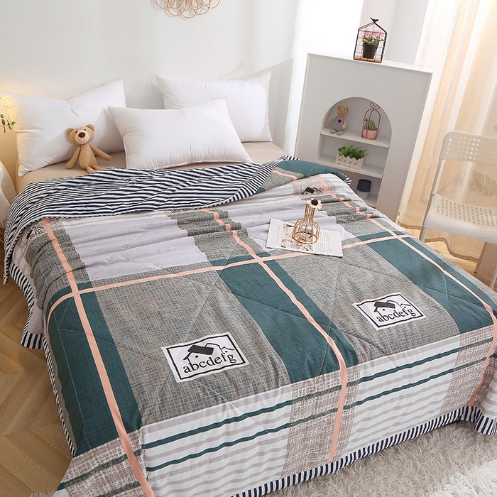 91家纺网 家纺一手货源 找家纺 贝兰仙奴 2025春夏新款全棉印花夏被夏凉被空调被 卡尔