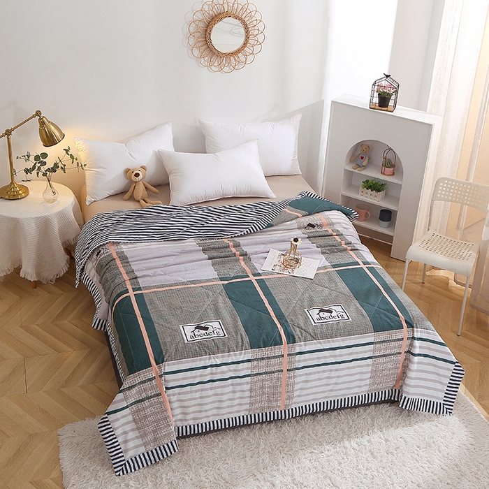 91家纺网 家纺一手货源 找家纺 贝兰仙奴 2025春夏新款全棉印花夏被夏凉被空调被 卡尔