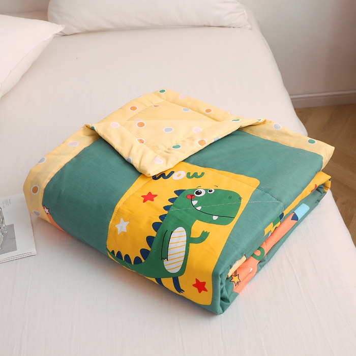 贝兰仙奴 2025春夏新款全棉印花夏被夏凉被空调被 恐龙家族