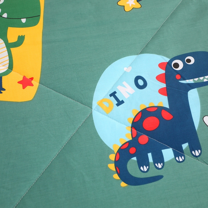 91家纺网 家纺一手货源 找家纺 贝兰仙奴 2025春夏新款全棉印花夏被夏凉被空调被 恐龙家族