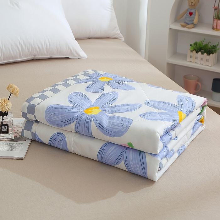 贝兰仙奴 2025春夏新款全棉印花夏被夏凉被空调被 蓝恋花