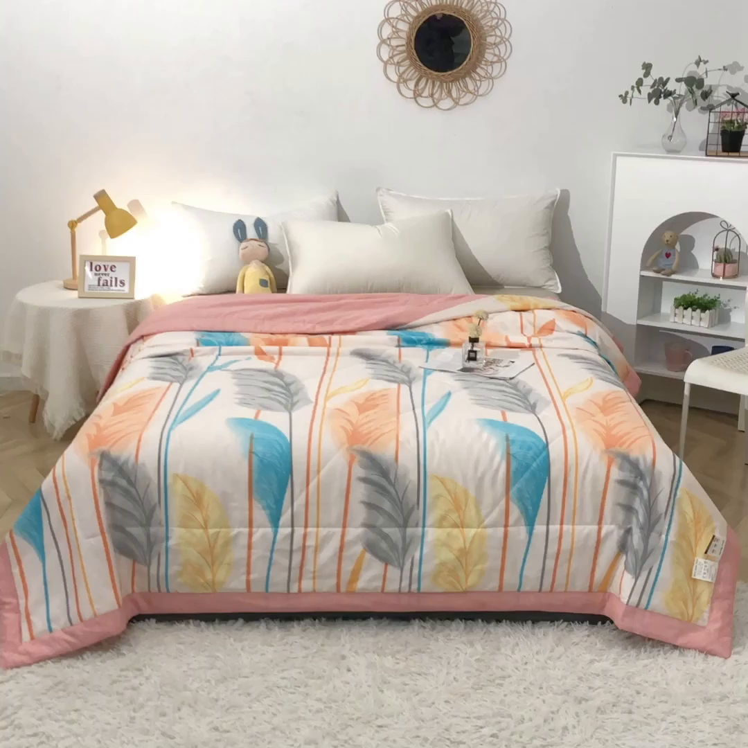 91家纺网 家纺一手货源 找家纺 贝兰仙奴 2025春夏新款全棉印花夏被夏凉被空调被 芦森