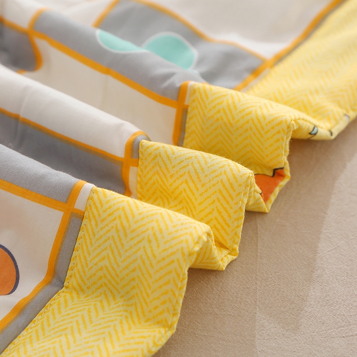 91家纺网 家纺一手货源 找家纺 贝兰仙奴 2025春夏新款全棉印花夏被夏凉被空调被 路易威灰