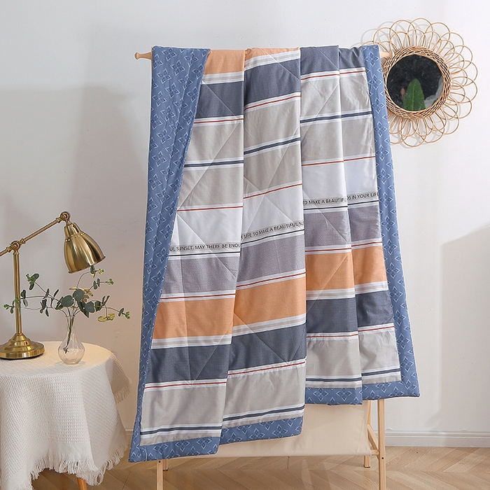 贝兰仙奴 2025春夏新款全棉印花夏被夏凉被空调被 米可橘