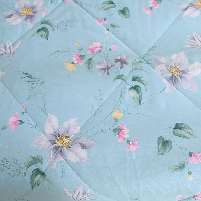 91家纺网 家纺一手货源 找家纺 贝兰仙奴 2025春夏新款全棉印花夏被夏凉被空调被 莫里蓝