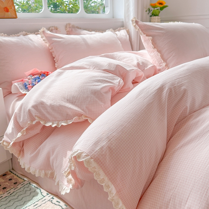 91家纺网 家纺一手货源 找家纺 （总）千朵 2025新款全棉水洗棉四件套-星月