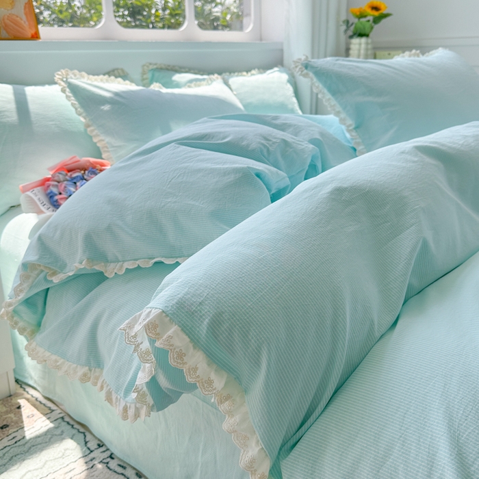 91家纺网 家纺一手货源 找家纺 （总）千朵 2025新款全棉水洗棉四件套-星月