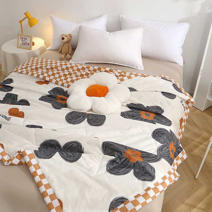 91家纺网 家纺一手货源 找家纺 贝兰仙奴 2025春夏新款全棉印花夏被夏凉被空调被 欧舒丹