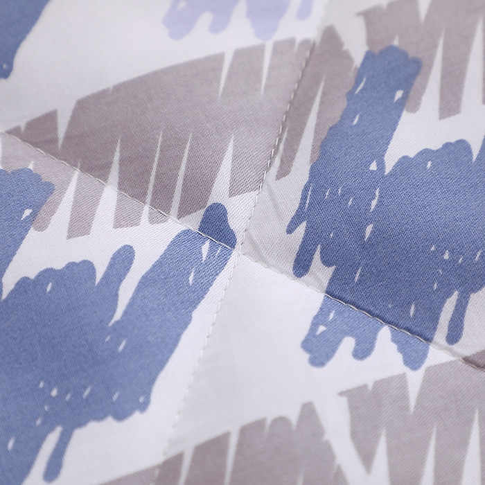 91家纺网 家纺一手货源 找家纺 贝兰仙奴 2025春夏新款全棉印花夏被夏凉被空调被 千鸟格蓝