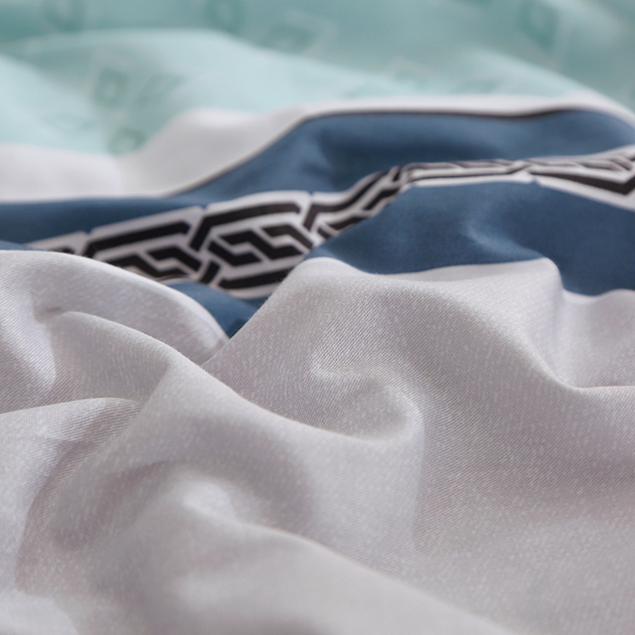 91家纺网 家纺一手货源 找家纺 贝兰仙奴 2025春夏新款全棉印花夏被夏凉被空调被 绅度湖绿