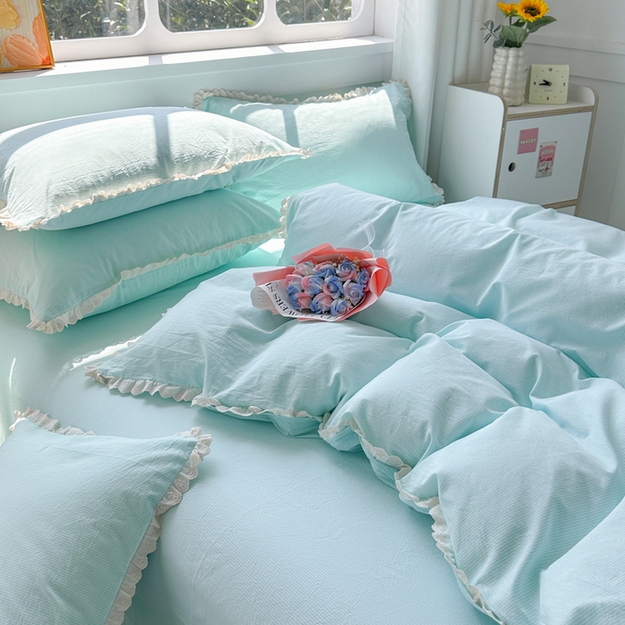 91家纺网 家纺一手货源 找家纺 （总）千朵 2025新款全棉水洗棉四件套-星月