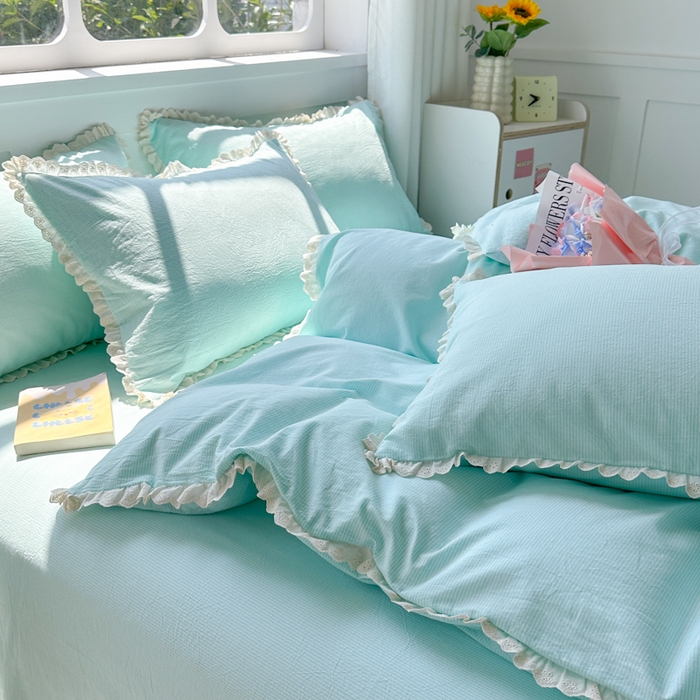 91家纺网 家纺一手货源 找家纺 （总）千朵 2025新款全棉水洗棉四件套-星月