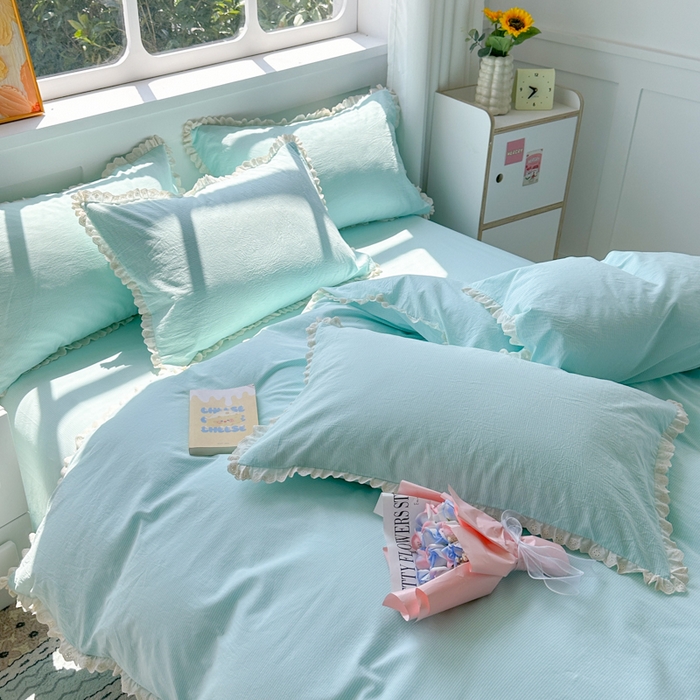 91家纺网 家纺一手货源 找家纺 （总）千朵 2025新款全棉水洗棉四件套-星月