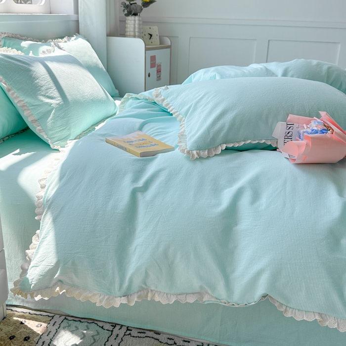 91家纺网 家纺一手货源 找家纺 （总）千朵 2025新款全棉水洗棉四件套-星月