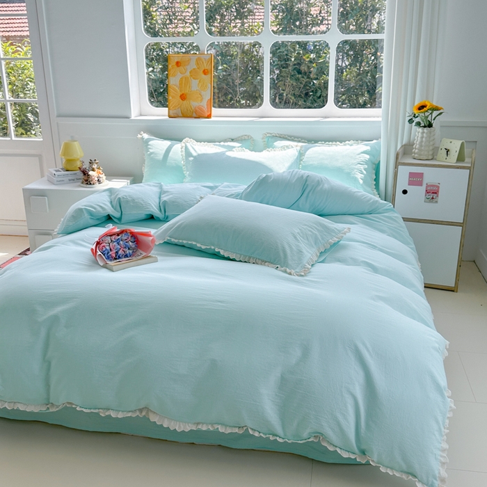 91家纺网 家纺一手货源 找家纺 （总）千朵 2025新款全棉水洗棉四件套-星月