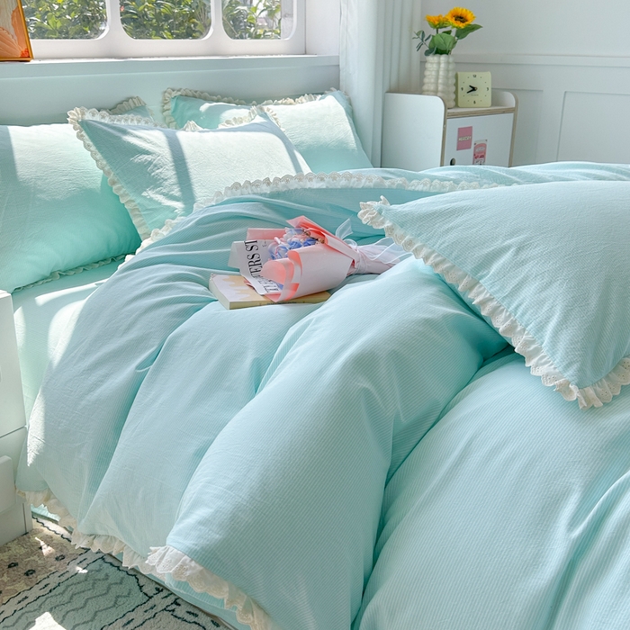 91家纺网 家纺一手货源 找家纺 （总）千朵 2025新款全棉水洗棉四件套-星月