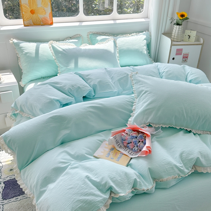 91家纺网 家纺一手货源 找家纺 （总）千朵 2025新款全棉水洗棉四件套-星月