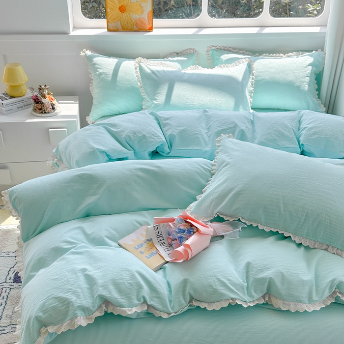 91家纺网 家纺一手货源 找家纺 （总）千朵 2025新款全棉水洗棉四件套-星月