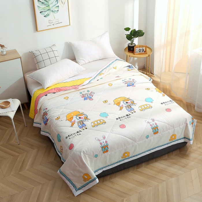 91家纺网 家纺一手货源 找家纺 贝兰仙奴 2025春夏新款全棉印花夏被夏凉被空调被 小甜甜米