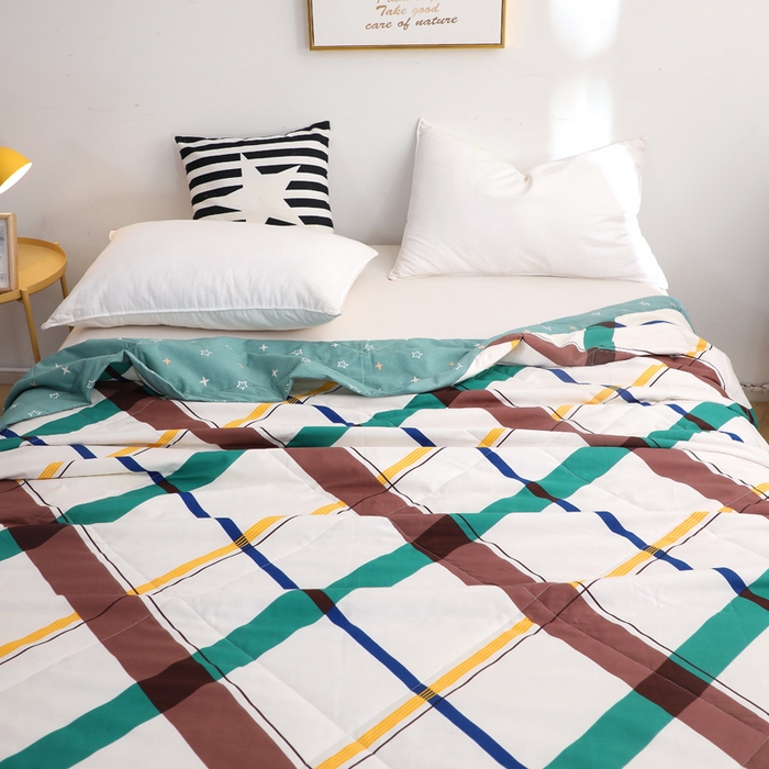 91家纺网 家纺一手货源 找家纺 贝兰仙奴 2025春夏新款全棉印花夏被夏凉被空调被 英伦格调