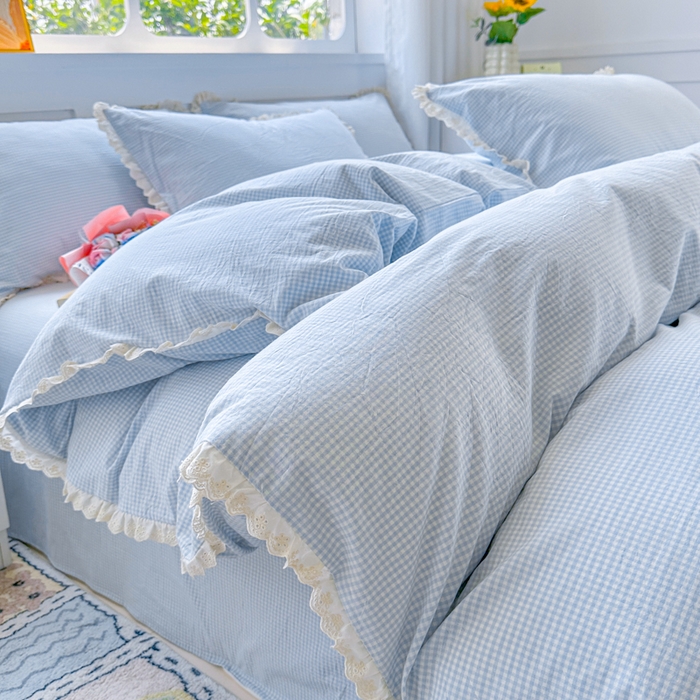 千朵 2025新款全棉水洗棉四件套-星月 星月蓝