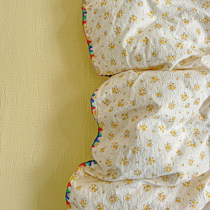 91家纺网 家纺一手货源 找家纺 （总）Mata蔓塔家 2025春夏新款云感针织双层纱彩色贝壳边四件套