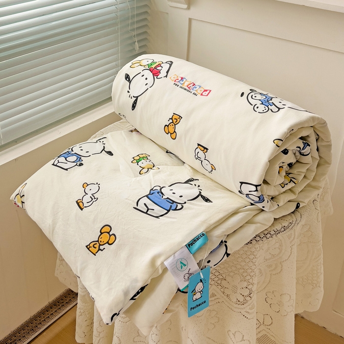 91家纺网 家纺一手货源 找家纺 （总）Mata蔓塔家 2025春夏新款三丽鸥A类水洗双层纱夏被夏凉被空调被