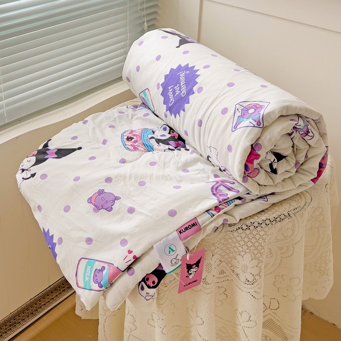 91家纺网 家纺一手货源 找家纺 （总）Mata蔓塔家 2025春夏新款三丽鸥A类水洗双层纱夏被夏凉被空调被