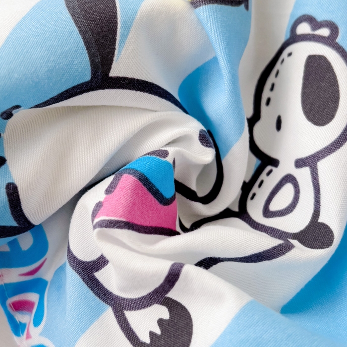 91家纺网 家纺一手货源 找家纺 Mata蔓塔家 2025春夏新款三丽鸥A类水洗双层纱夏被夏凉被空调被 淘气鸭帕恰