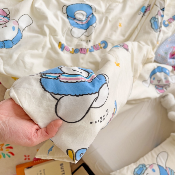 91家纺网 家纺一手货源 找家纺 Mata蔓塔家 2025春夏新款三丽鸥A类水洗双层纱夏被夏凉被空调被 贪玩玉桂狗