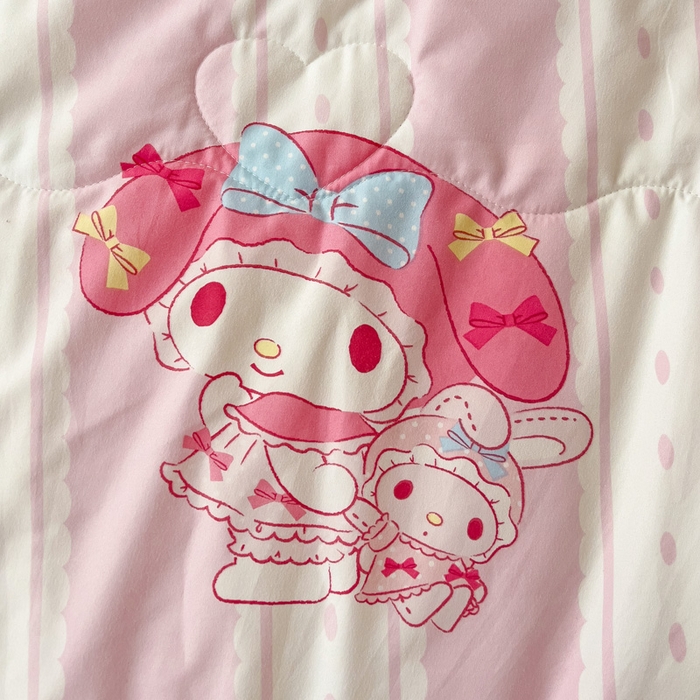 91家纺网 家纺一手货源 找家纺 Mata蔓塔家 2025春夏新款三丽鸥A类水洗双层纱夏被夏凉被空调被 开心美乐蒂