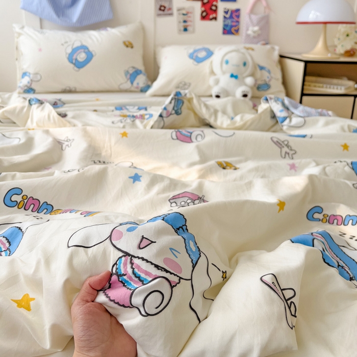 91家纺网 家纺一手货源 找家纺 Mata蔓塔家 2025春夏新款三丽鸥A类水洗双层纱夏被夏凉被空调被 贪玩玉桂狗