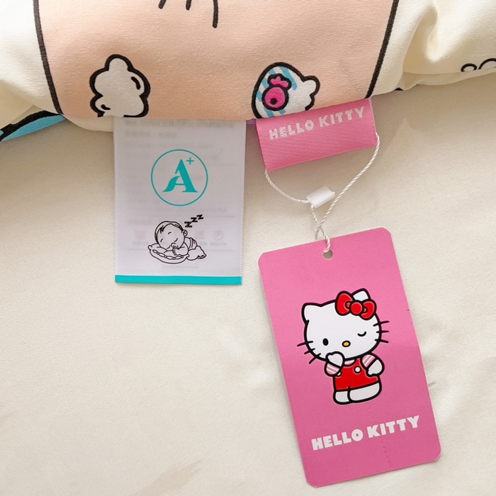 91家纺网 家纺一手货源 找家纺 Mata蔓塔家 2025春夏新款三丽鸥A类水洗双层纱夏被夏凉被空调被 拼图KT