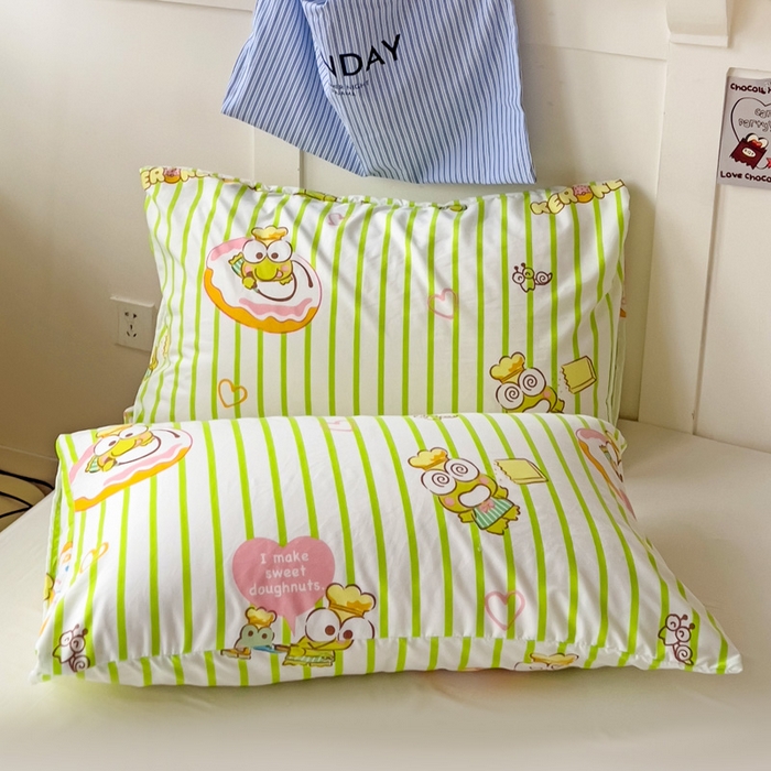 91家纺网 家纺一手货源 找家纺 Mata蔓塔家 2025春夏新款三丽鸥A类水洗双层纱夏被夏凉被空调被 甜甜圈大眼蛙