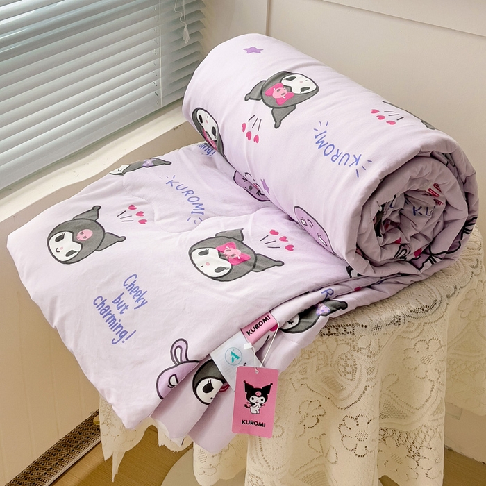 Mata蔓塔家 2025春夏新款三丽鸥A类水洗双层纱夏被夏凉被空调被 蓝莓球库洛