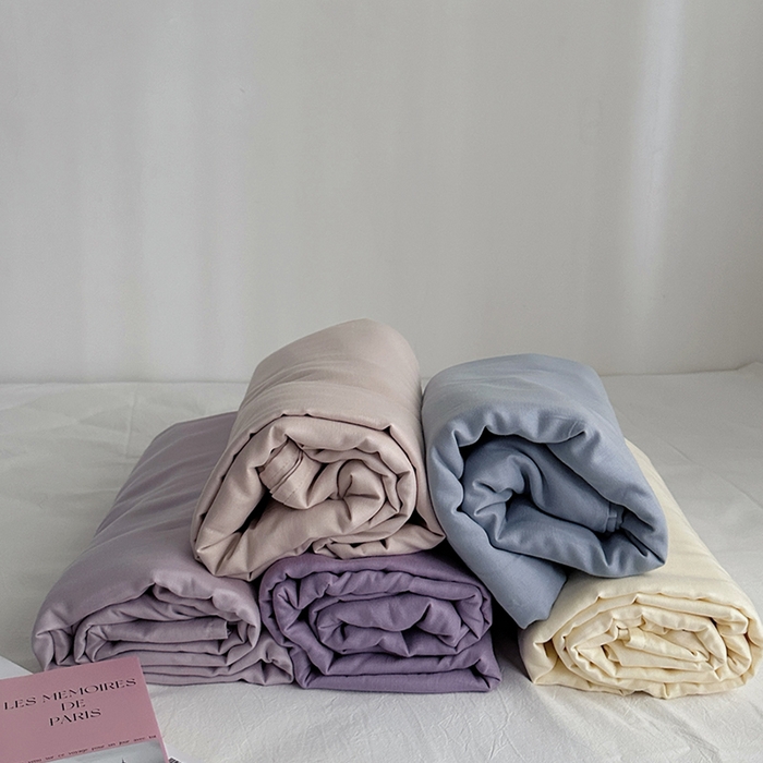 91家纺网 家纺一手货源 找家纺 柚可家居 2025新款40支双层纱单品系列-单床笠 奶糖