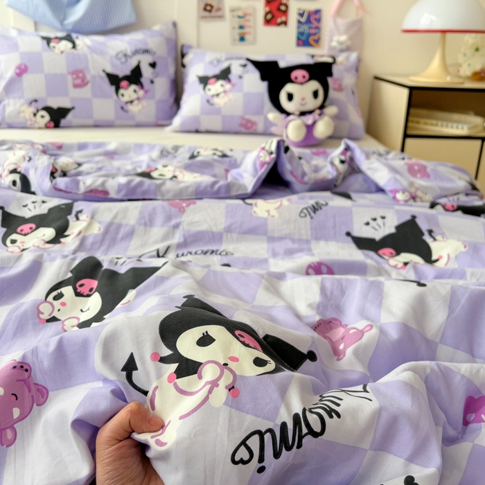 91家纺网 家纺一手货源 找家纺 Mata蔓塔家 2025春夏新款三丽鸥A类水洗双层纱夏被夏凉被空调被 可爱鬼库洛