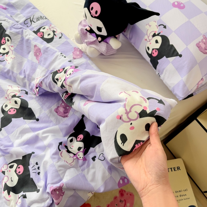 91家纺网 家纺一手货源 找家纺 Mata蔓塔家 2025春夏新款三丽鸥A类水洗双层纱夏被夏凉被空调被 可爱鬼库洛