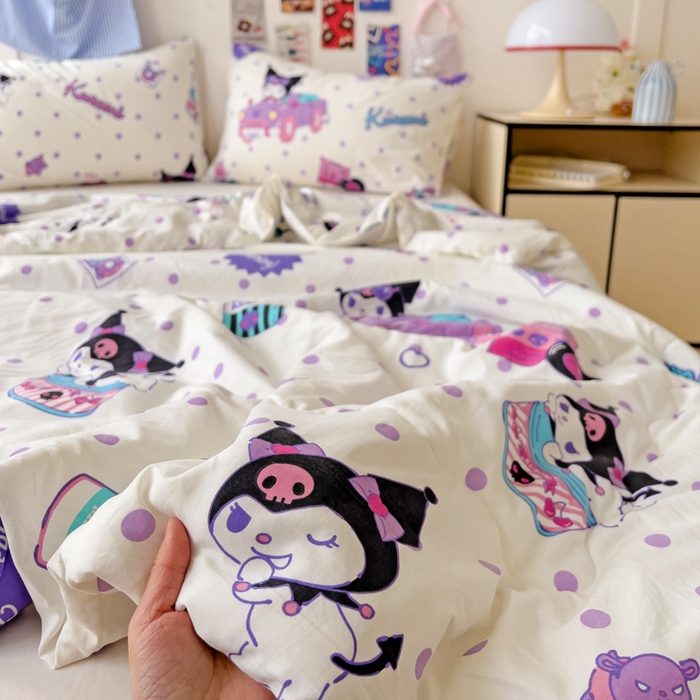 91家纺网 家纺一手货源 找家纺 Mata蔓塔家 2025春夏新款三丽鸥A类水洗双层纱夏被夏凉被空调被 开跑车库洛