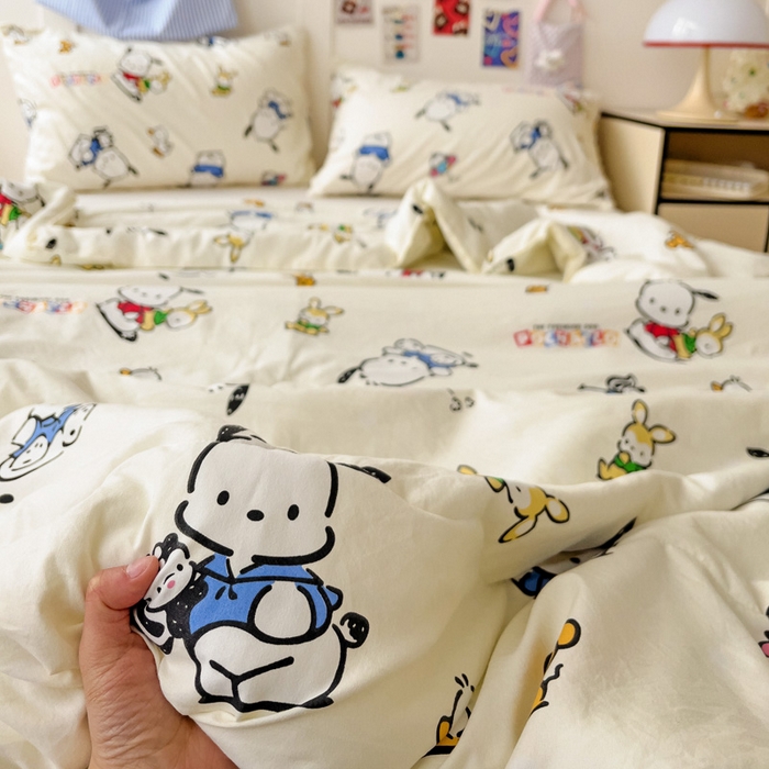 91家纺网 家纺一手货源 找家纺 Mata蔓塔家 2025春夏新款三丽鸥A类水洗双层纱夏被夏凉被空调被 淘气帕恰狗