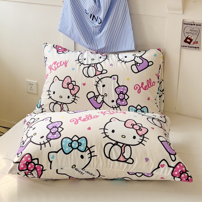 91家纺网 家纺一手货源 找家纺 Mata蔓塔家 2025春夏新款三丽鸥A类水洗双层纱夏被夏凉被空调被 五彩KT