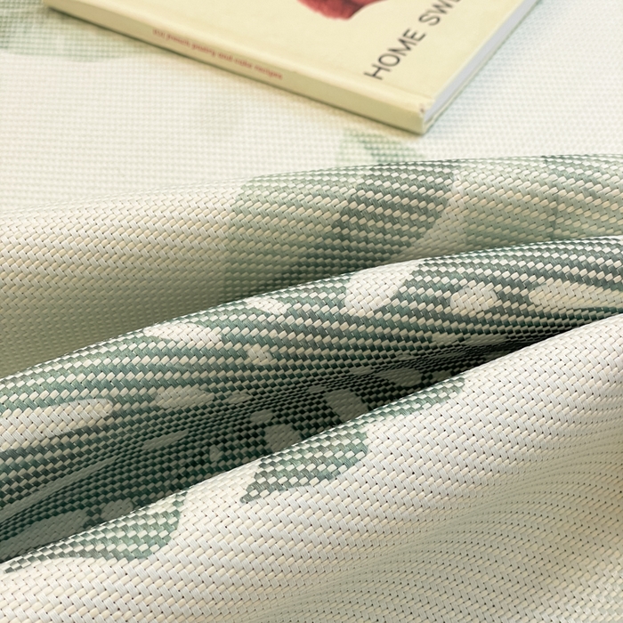 91家纺网 家纺一手货源 找家纺 逸尚阁 2025春夏新款数码印花冰藤席空调席三件套 叶子世界-平铺款