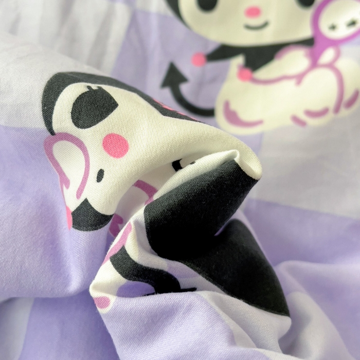 91家纺网 家纺一手货源 找家纺 Mata蔓塔家 2025春夏新款三丽鸥A类水洗双层纱夏被夏凉被空调被 可爱鬼库洛