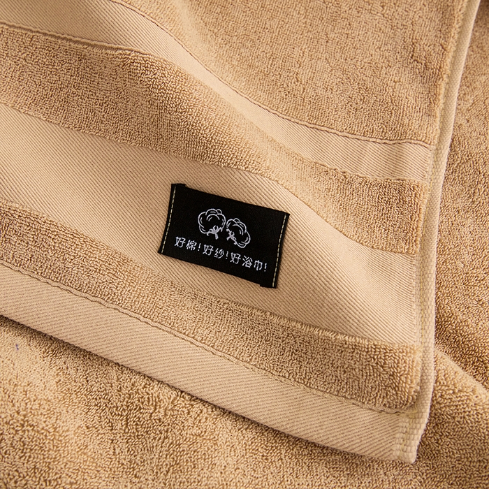 91家纺网 家纺一手货源 找家纺 悦然毛巾被 2025春夏新款全棉纯棉素色毛圈浴巾加厚加大 咖色