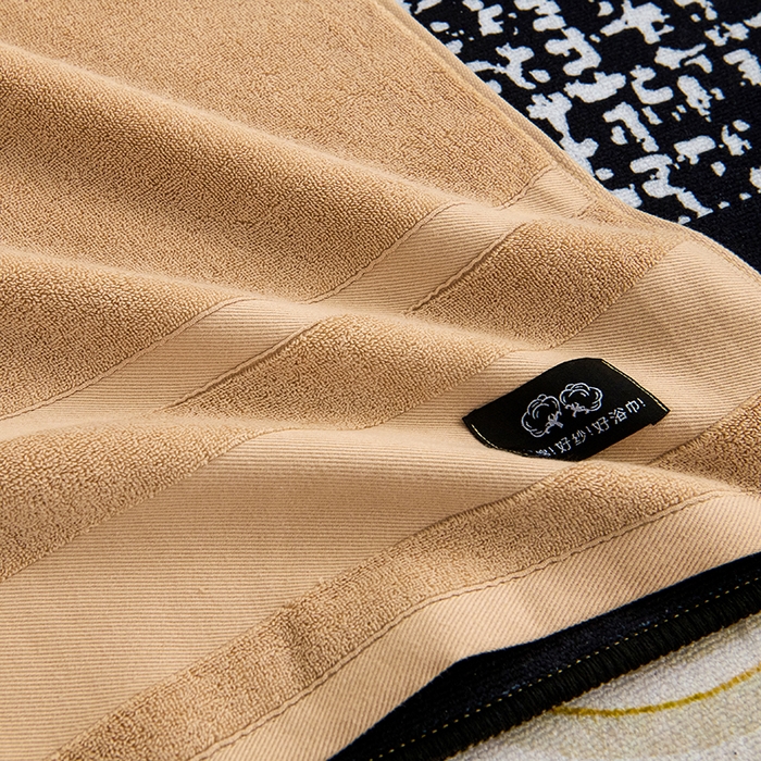 91家纺网 家纺一手货源 找家纺 悦然毛巾被 2025春夏新款全棉纯棉素色毛圈浴巾加厚加大 咖色